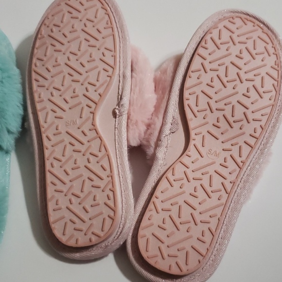 NEW Flip Flop Slippers Thong Faux Fur Pastel S M L - Picture 7 of 8